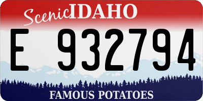 ID license plate E932794