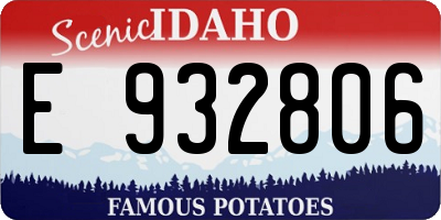 ID license plate E932806