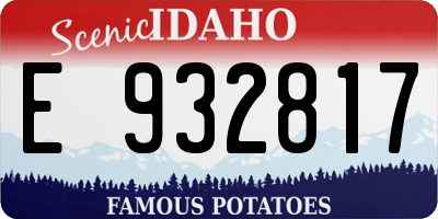 ID license plate E932817