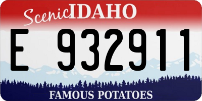 ID license plate E932911