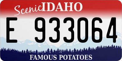 ID license plate E933064