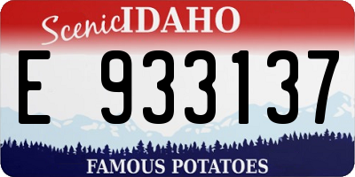 ID license plate E933137