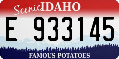 ID license plate E933145