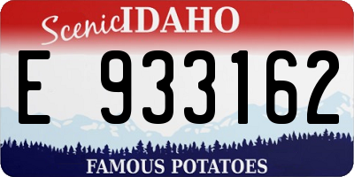 ID license plate E933162