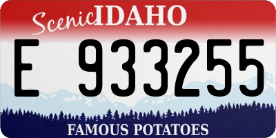 ID license plate E933255