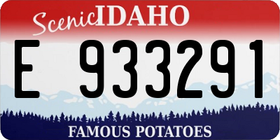 ID license plate E933291