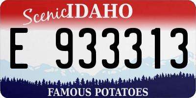 ID license plate E933313