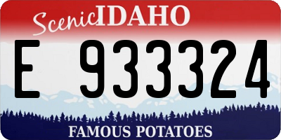 ID license plate E933324