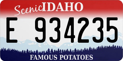 ID license plate E934235