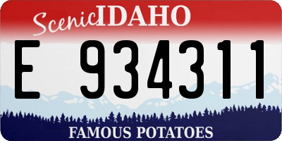 ID license plate E934311