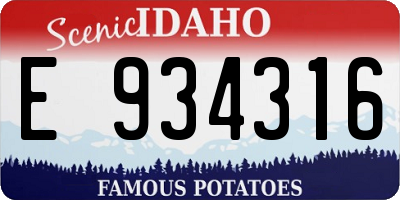 ID license plate E934316