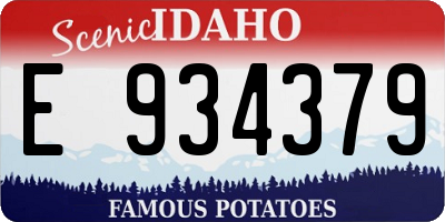 ID license plate E934379