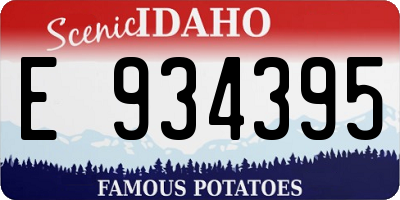 ID license plate E934395
