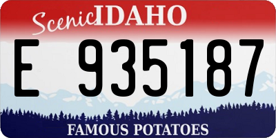 ID license plate E935187