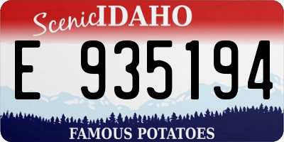 ID license plate E935194