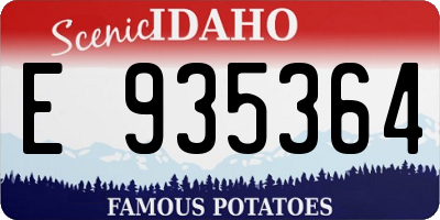 ID license plate E935364