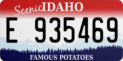 ID license plate E935469
