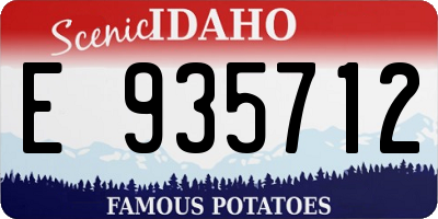 ID license plate E935712