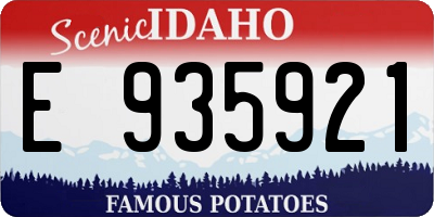 ID license plate E935921