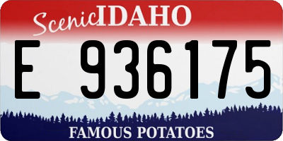 ID license plate E936175