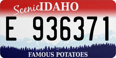 ID license plate E936371