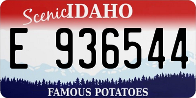 ID license plate E936544