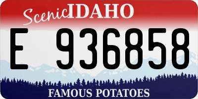ID license plate E936858
