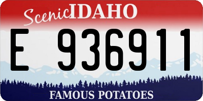 ID license plate E936911