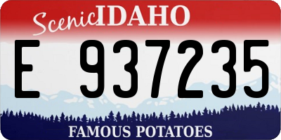 ID license plate E937235