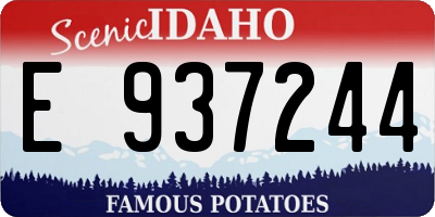 ID license plate E937244