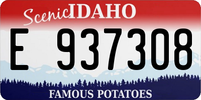 ID license plate E937308