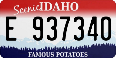 ID license plate E937340