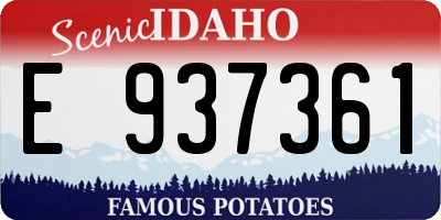 ID license plate E937361