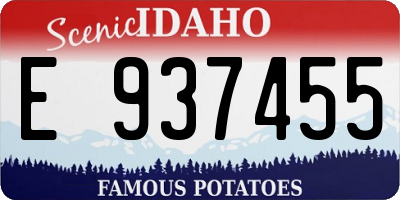 ID license plate E937455