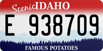 ID license plate E938709