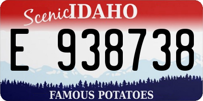 ID license plate E938738