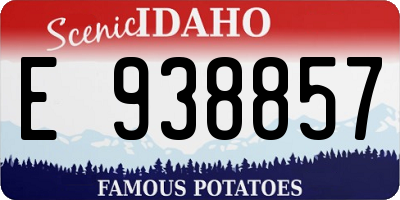 ID license plate E938857