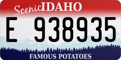 ID license plate E938935