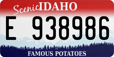 ID license plate E938986