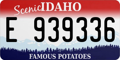 ID license plate E939336