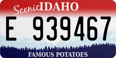 ID license plate E939467