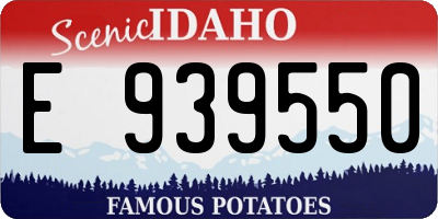 ID license plate E939550