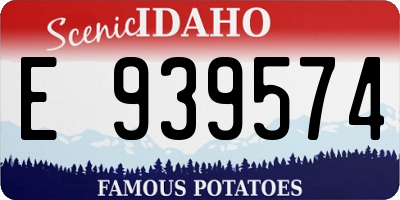 ID license plate E939574