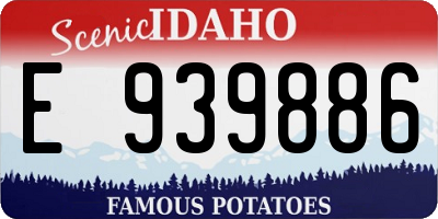 ID license plate E939886