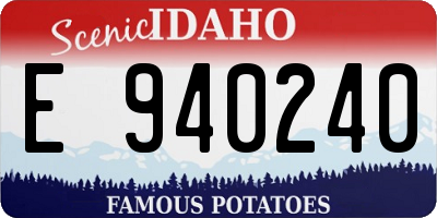 ID license plate E940240