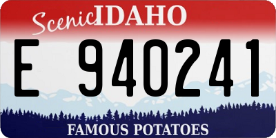ID license plate E940241