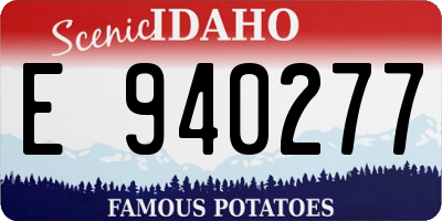 ID license plate E940277