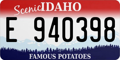 ID license plate E940398