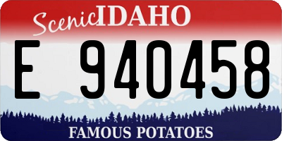 ID license plate E940458