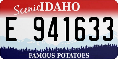 ID license plate E941633